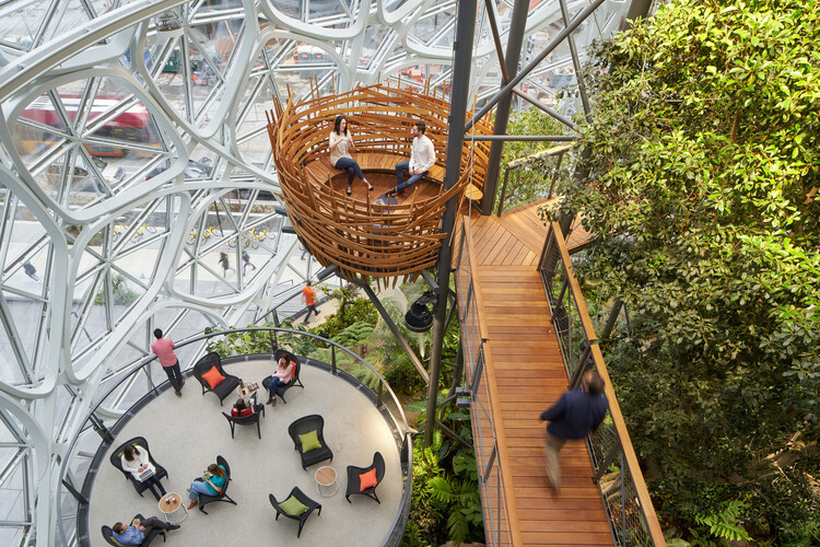 Neuroarchitecture: How Your Brain Responds to Different Spaces, Amazon Spheres in Seattle / NBBJ. Photo © Bruce Damonte Architectural Photographer